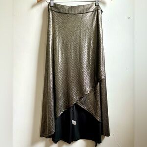 NWT Silver metallic wrap skirt House of Harlow / Revolve M